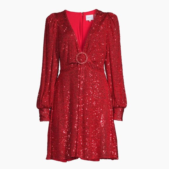 One33 Social Dresses & Skirts - NWT - One33 Social  Sequined O-Ring Minidress - Red - Size 6